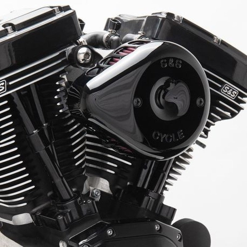 S&S Cycle 1991-2006 XL Sportster Models Stealth Air Cleaner Kit w/ Gloss Black Mini Teardrop Cover - 170-0450