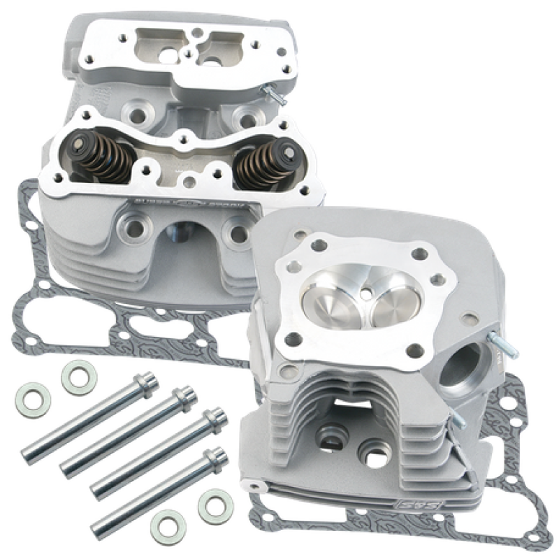 S&S Cycle 1999-2005 BT Super Stock 79cc Cylinder Head Kit - Silver - 900-0254