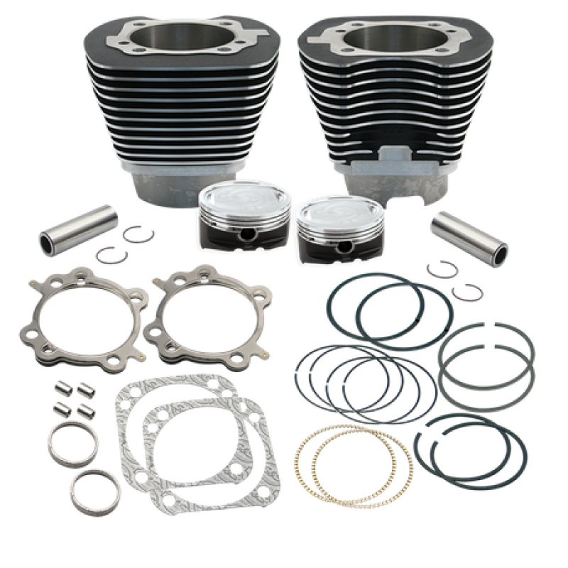 S&S Cycle 1999-2006 BT 4 1/8in Low Compression Bore Cylinder & Pistons Kit For 124in Hot Set Up Kit - 910-0223