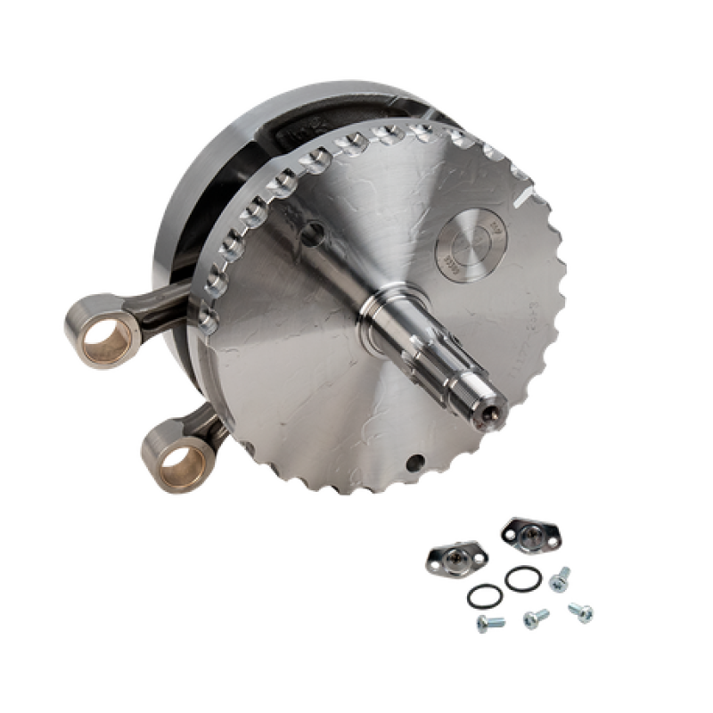S&S Cycle 1999-2006 BT 4-1/8in Stroke Flywheel Assembly w/o Sprocket Shaft Bearing - 320-0417