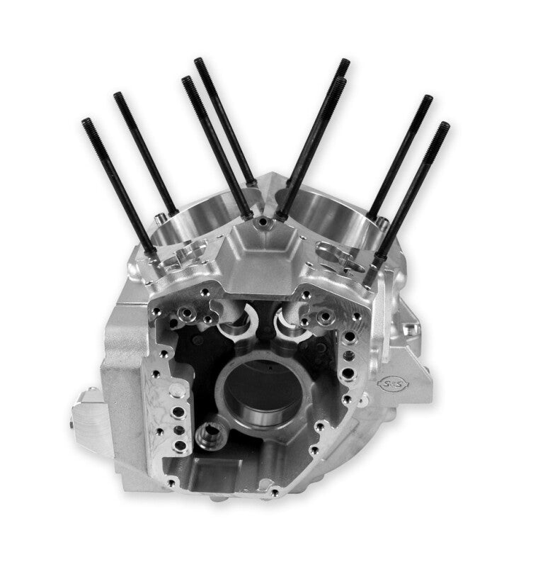 S&S Cycle 1999-2006 Twin Cam 88 A Engines 4-1/8in Bore S&S Stud Pattern Crankcase - Wrinkle Black - 31-0178A