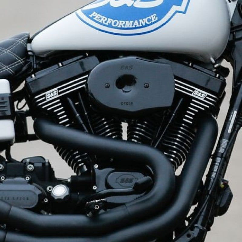 S&S Cycle 2001-2015 Fuel-Injected Softail Models Stealth Air Cleaner Kit w/ Black Tribute Cover - 170-0599