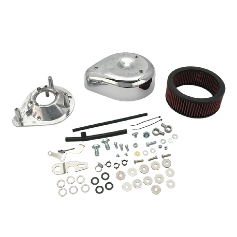 S&S Cycle 2004-2016 Sportster Models Teardrop Air Cleaner Kit for Super E/G Carb - 17-0428