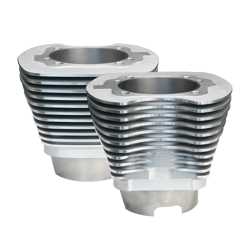 S&S Cycle 2007-2016 BT 4-1/8in Bore Cylinder Set For 124in & 124in Dish Hot Set Up Kits - Silver - 910-0392
