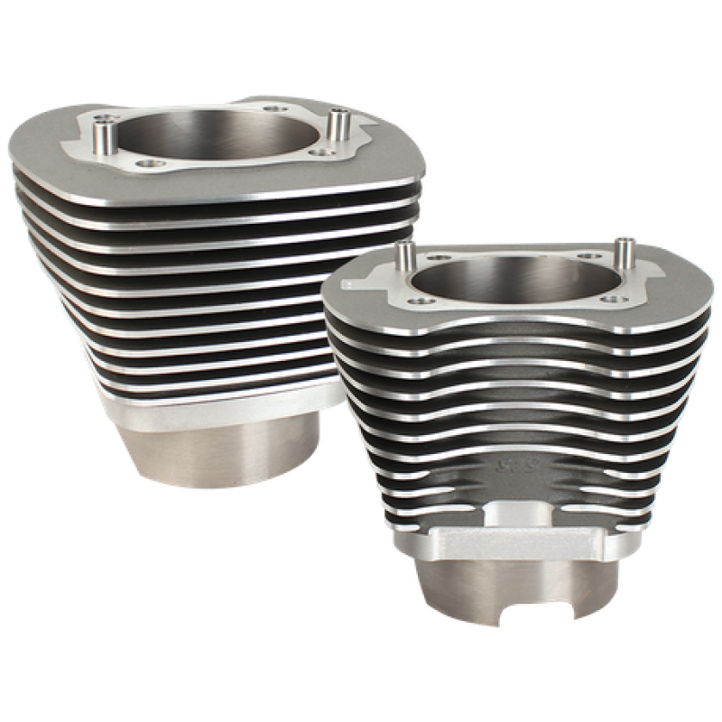 S&S Cycle 2007-2016 BT 4-1/8in Bore Cylinder Set For 124in & 124in Dish - Stone Gray - 910-0494