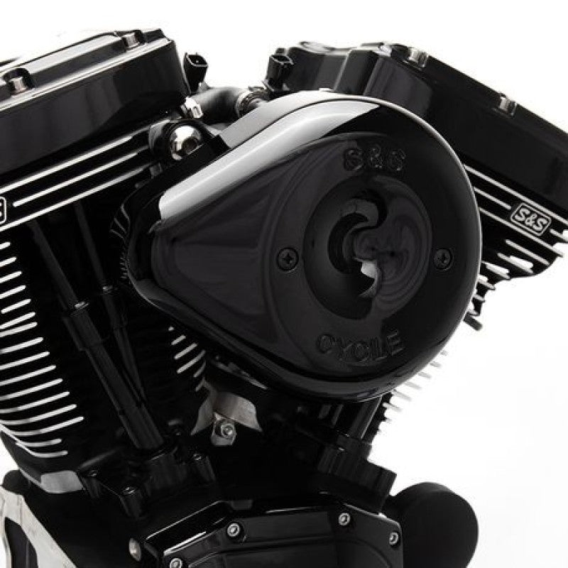 S&S Cycle 2007-2017 BT Stealth Air Cleaner Kit w/ Black Teardrop Cover - 170-0529