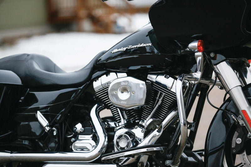 S&S Cycle 2008-2016 Touring/2016-2017 Softail Models Stealth Air Cleaner Kit w/ Chrome Tribute Cover - 170-0594
