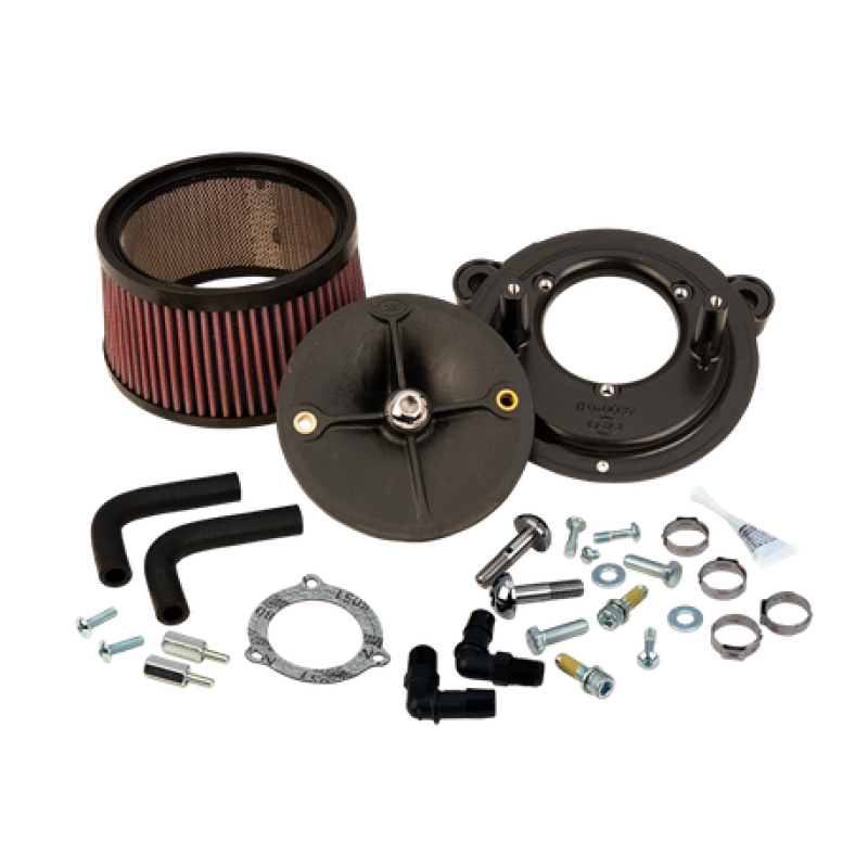 S&S Cycle 2008-2016 Touring Models w/ S&S 70mm Throttle Body Stealth Air Cleaner Kit w/o Cover - 170-0250