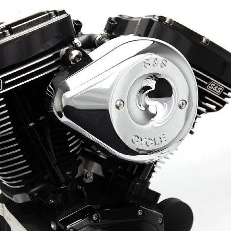S&S Cycle 2008-2017 Touring/2016-2017 Softails Models Stealth Air Cleaner Kit w/ Chrome Teardrop Cover - 170-0522