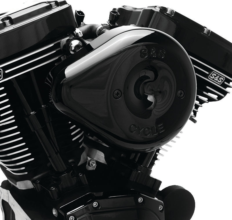 S&S Cycle 2017+ M8 Models Stealth Air Cleaner Kit w/ Black Teardrop Cover - 170-0525B