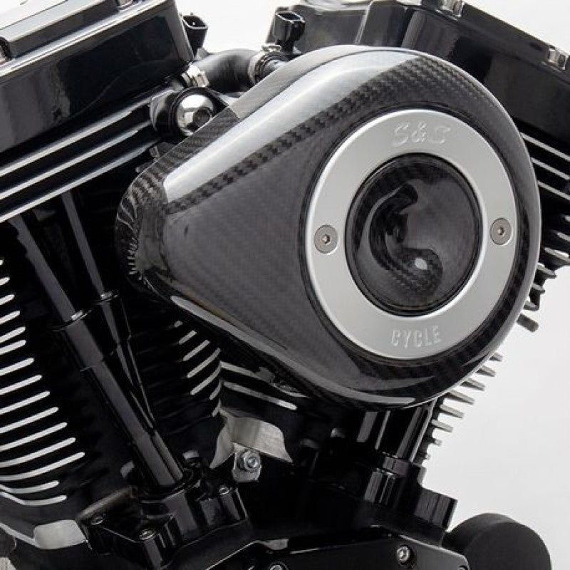 S&S Cycle 2017+ M8 Models Stealth Air Cleaner Kit w/ Carbon Fiber Cover - 170-0498B