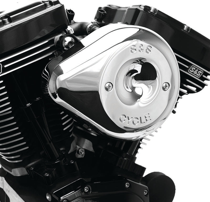 S&S Cycle 2017+ M8 Models Stealth Air Cleaner Kit w/ Chrome Teardrop Cover - 170-0524B