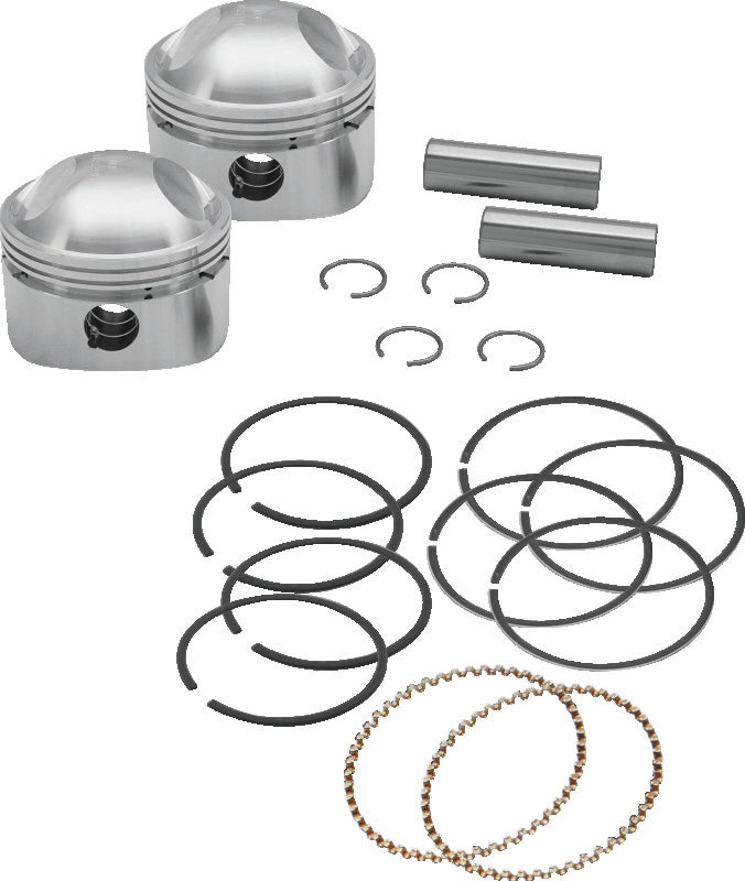 S&S Cycle 2036-1984 BT 3-7/16in x Up To 4-3/4in Stroke Piston Set - .060in - 106-5779
