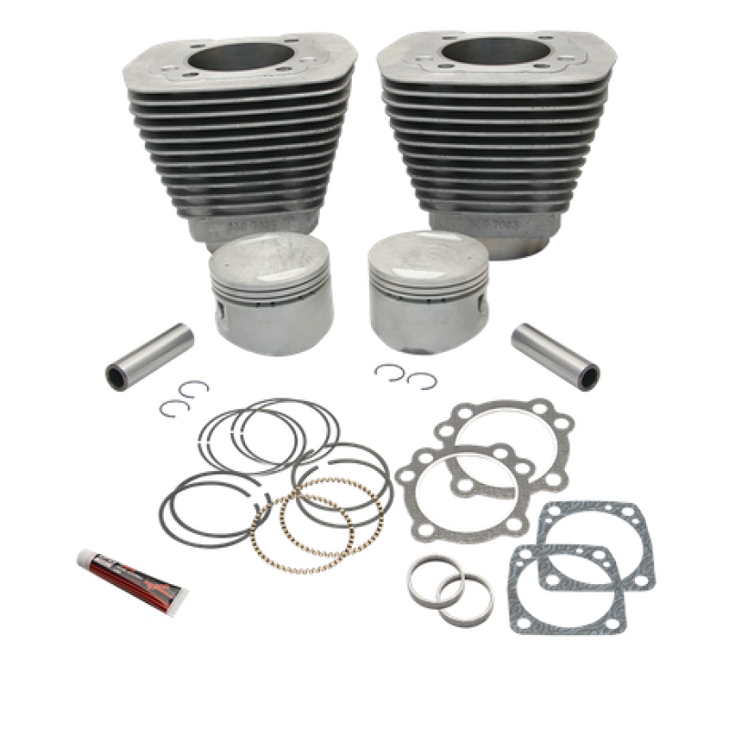 S&S Cycle S&S Cylinder 1984-1999 BT w/Super Stock Cylinder Heads 89in 3 1/2in Bore Cylinder & Piston Kit - Natural - 91-7211