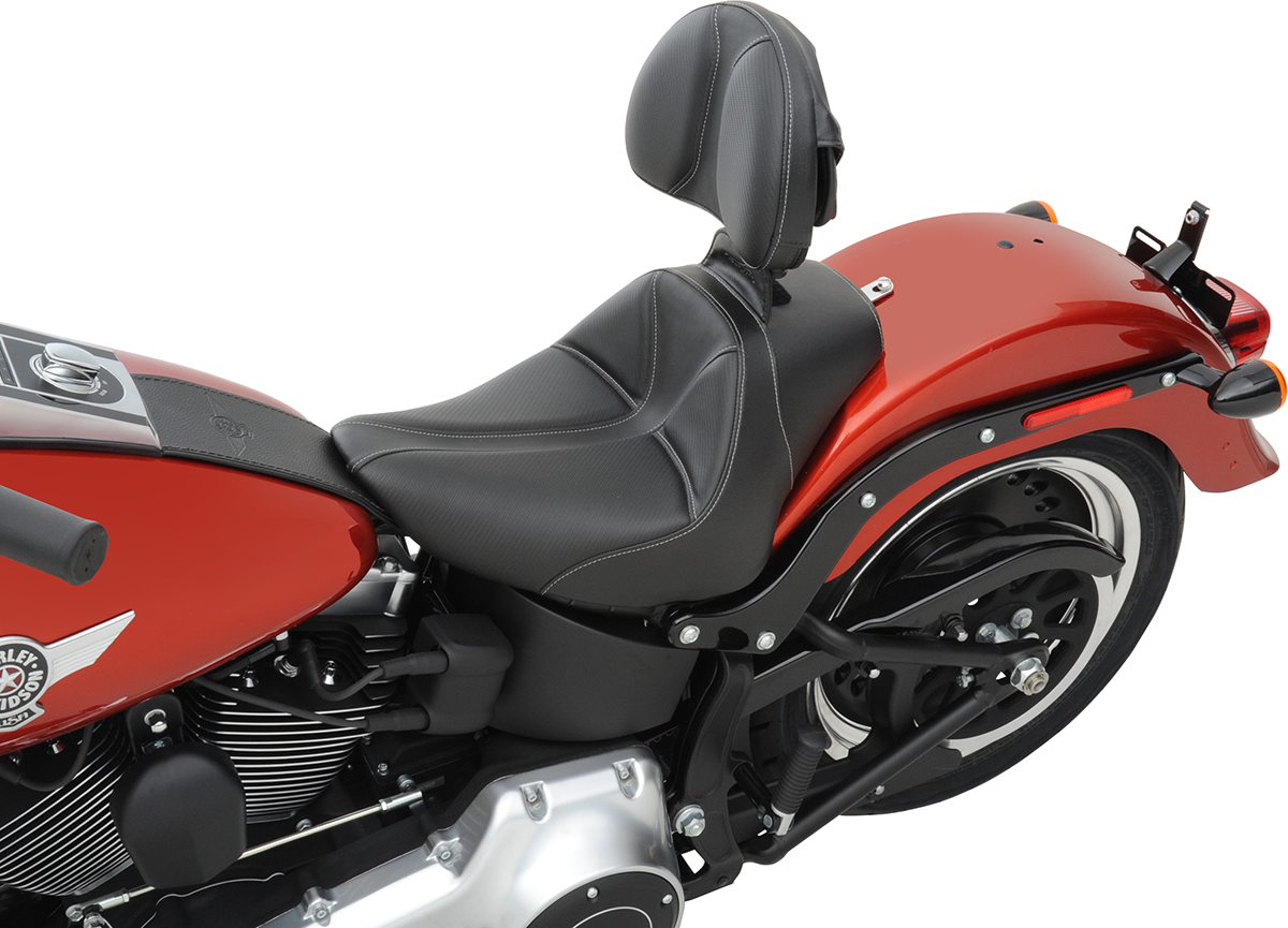 SADDLEMEN Dominator Drivers Backrest - Dominator Driver's Backrest / Black / FL/FX '06-'17 0801-0805