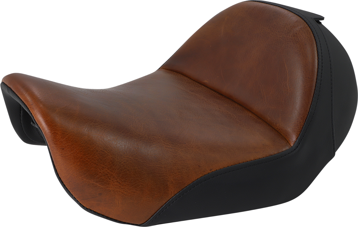 SADDLEMEN Renegade™ Lariat Solo Seat - Seat / Renegade™ Lariat Solo / Smooth / Brown / Dyna 0803-0421