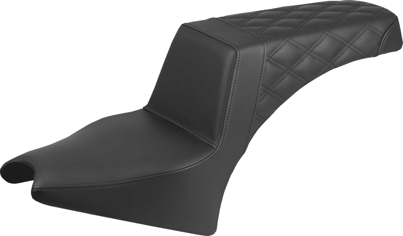SADDLEMEN Step-Up Seat — Rear Lattice Stitch - Step-Up Seat / Rear Lattice Stitch / Black / Indian Scout '25 0810-2439