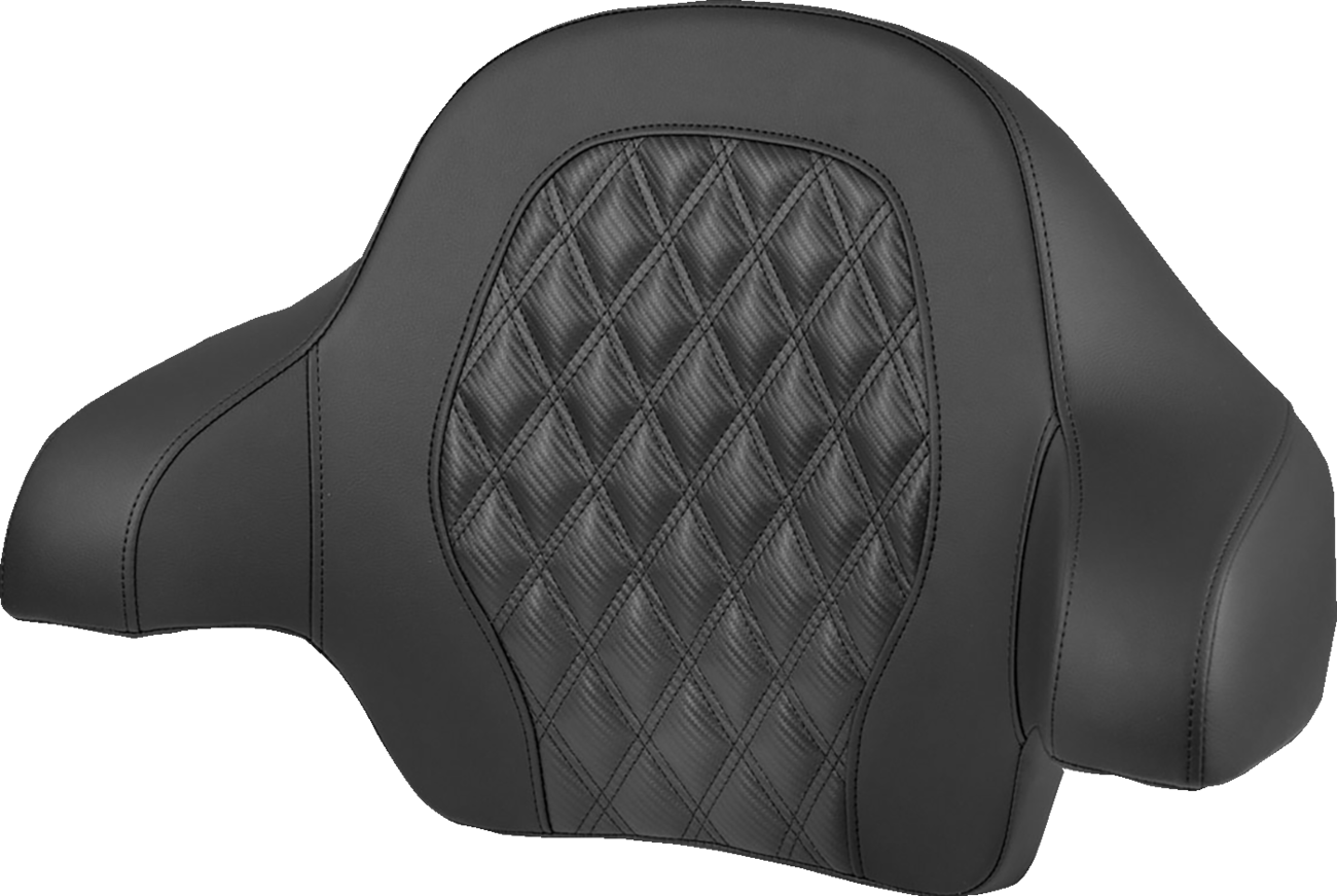 SADDLEMEN Tour Pak® Backrest Pad - Tour-Pak® Backrest Pad / Lattice Stitch / Black Stitch / FL '14-'25 0822-0699