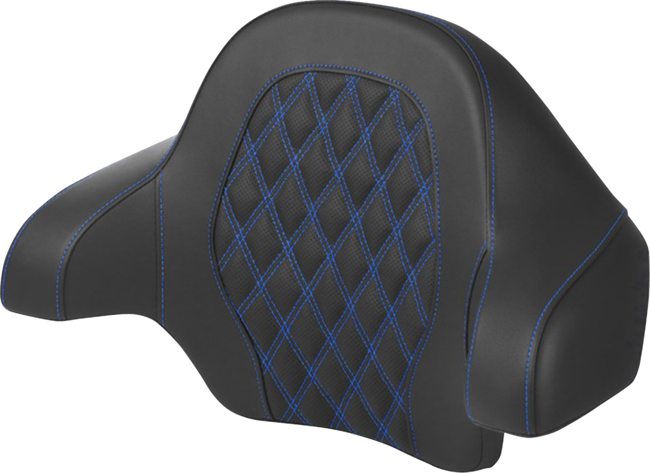 SADDLEMEN Tour Pak® Backrest Pad - Tour-Pak® Backrest Pad / Lattice Stitch / Blue Stitch / FL '14-'24 0801-1809