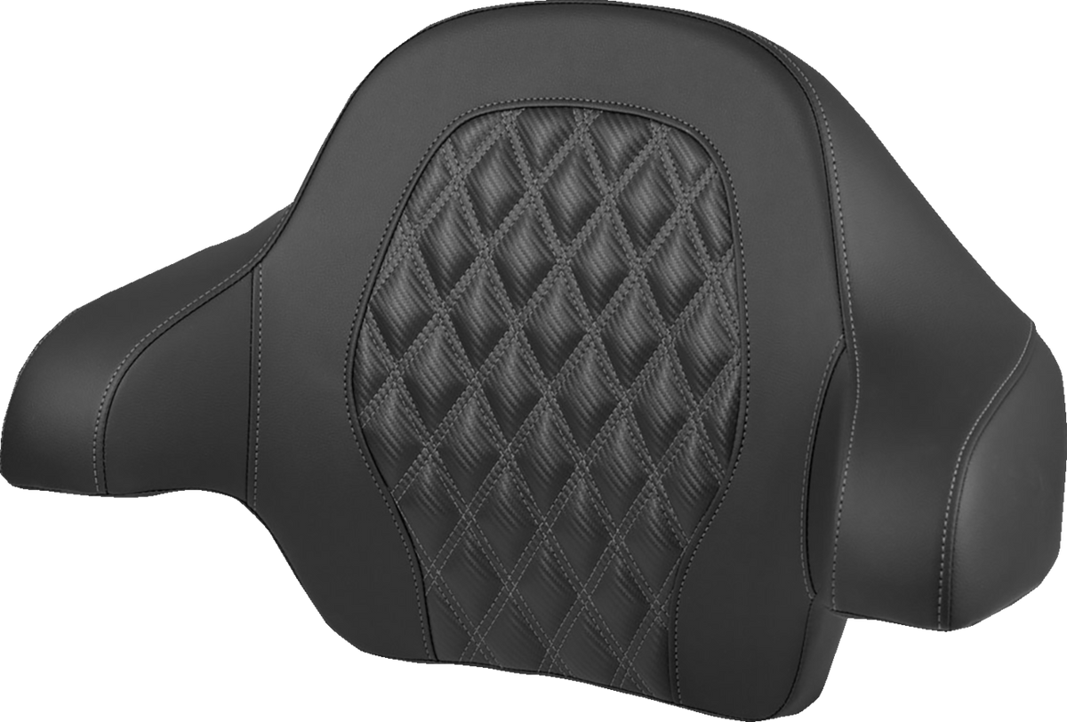 SADDLEMEN Tour Pak® Backrest Pad - Tour-Pak® Backrest Pad / Lattice Stitch / Dark Gray Stitch / FL '14-'25 0822-0701