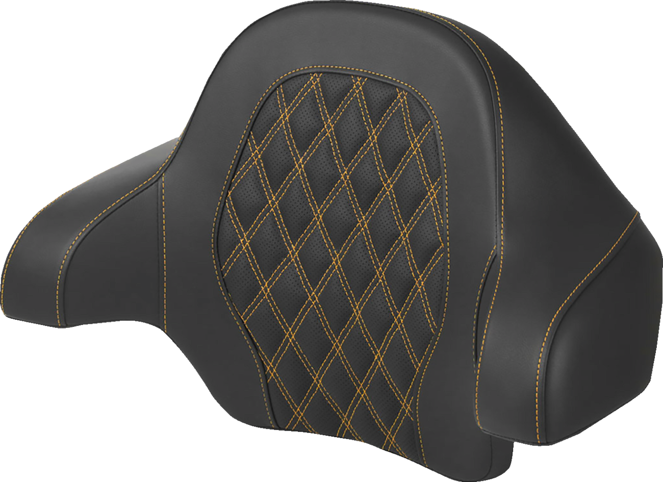 SADDLEMEN Tour Pak® Backrest Pad - Tour-Pak® Backrest Pad / Lattice Stitch / Gold Stitch / FL '14-'24 0801-1815