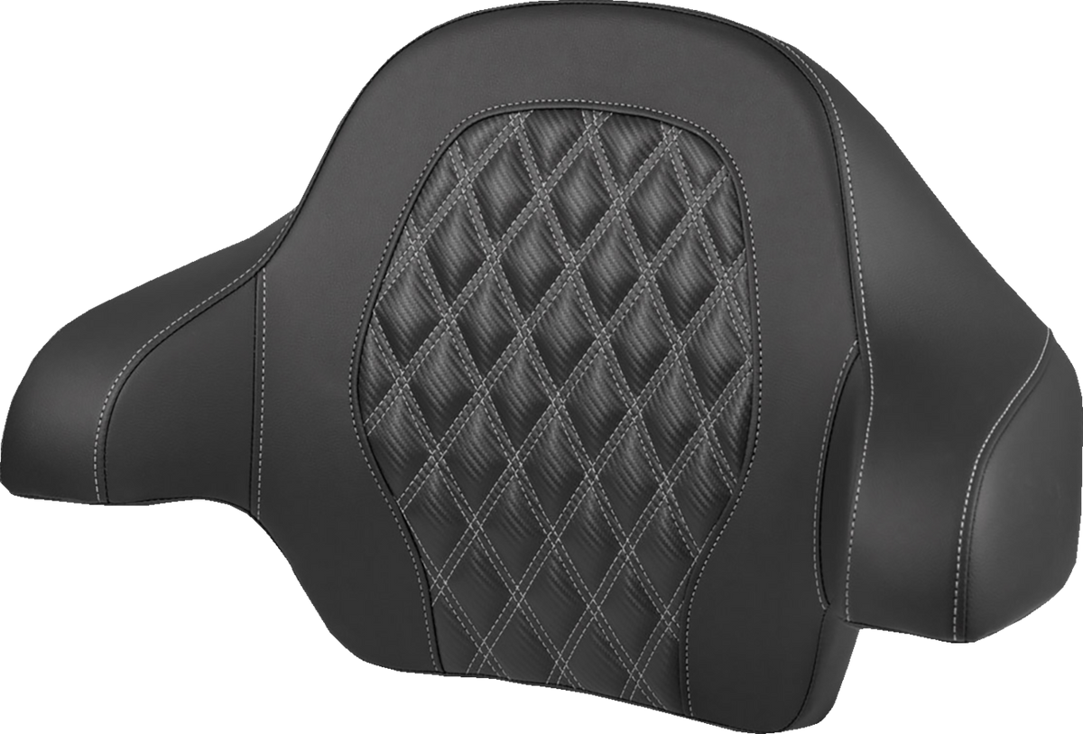 SADDLEMEN Tour Pak® Backrest Pad - Tour-Pak® Backrest Pad / Lattice Stitch / Silver Stitch / FL '14-'25 0822-0704