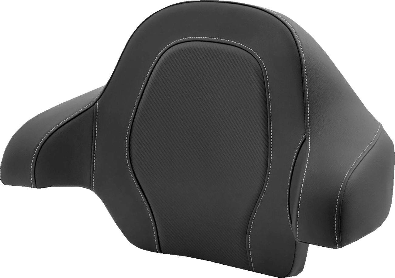 SADDLEMEN Tour Pak® Backrest Pad - Tour-Pak® Backrest Pad / RoadSofa / Black / Carbon Fiber / FL '14-'23 0801-1362