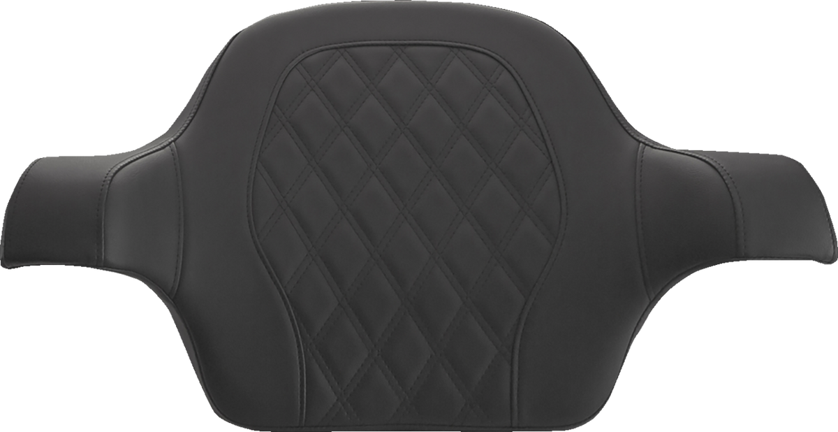 SADDLEMEN Tour Pak® Backrest Pad - Tour-Pak® Backrest Pad / Step-Up / Lattice Stitch / Black / FL '14-'23 0801-1367