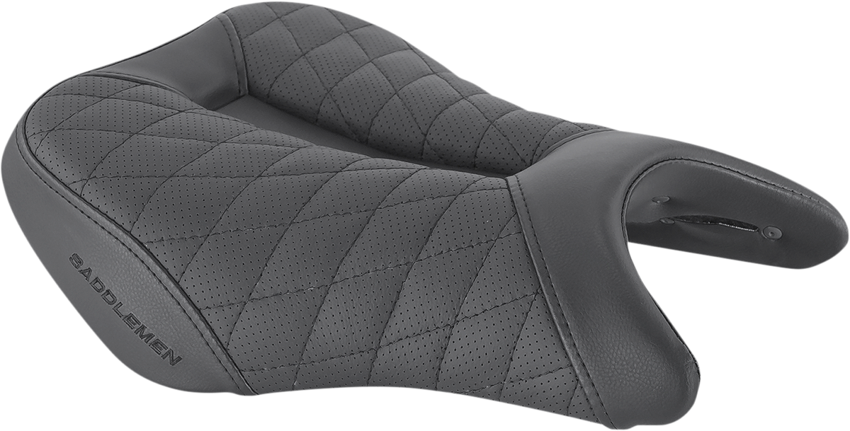 SADDLEMEN Track Lattice Stitch Seat — Solo Seat - Track Seat / Lattice Stitch / Black / GSX '18-'20 0810-2297