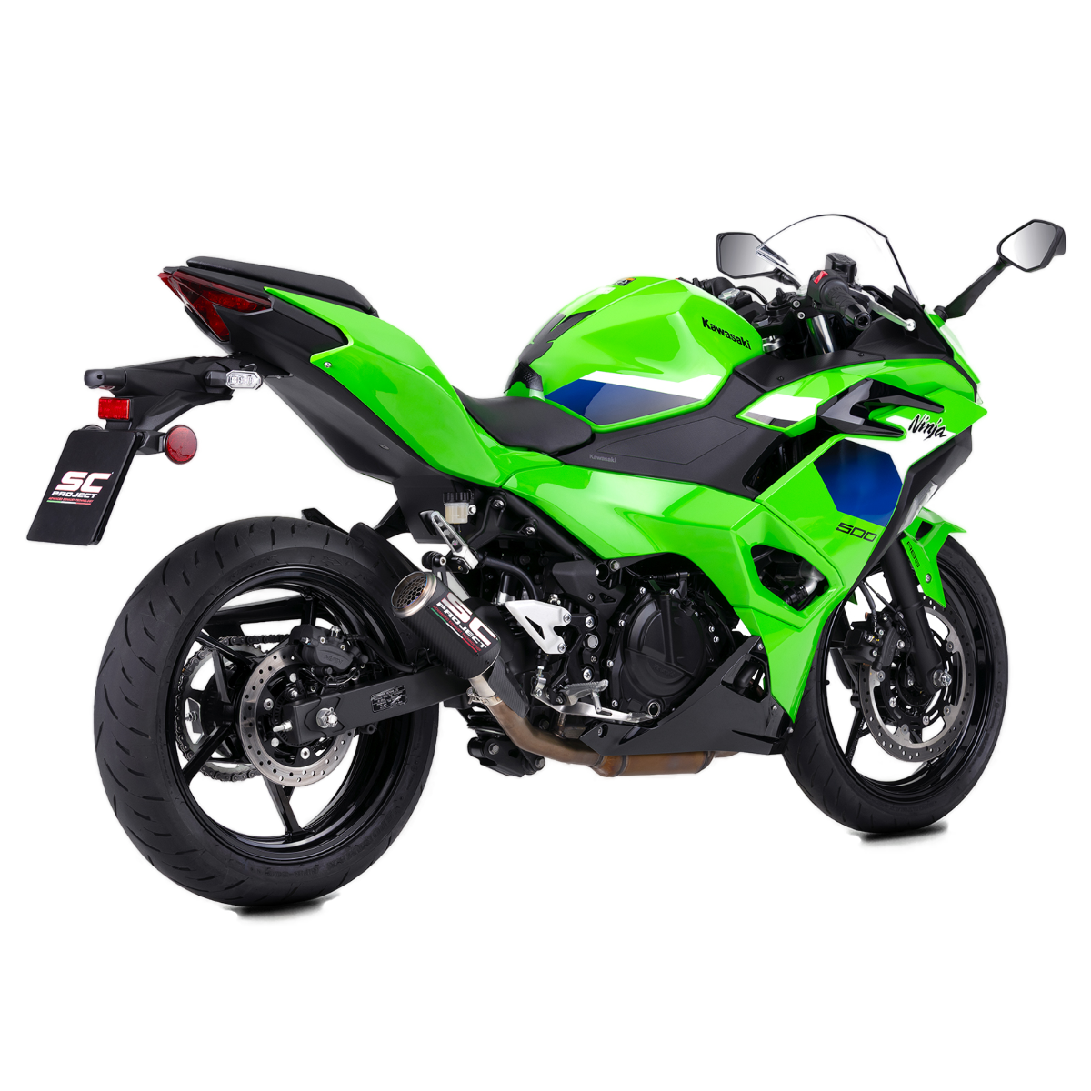SC-Project CR-T Exhaust with Stone Guard - Kawasaki Ninja 500 / Z500 2024-2026
