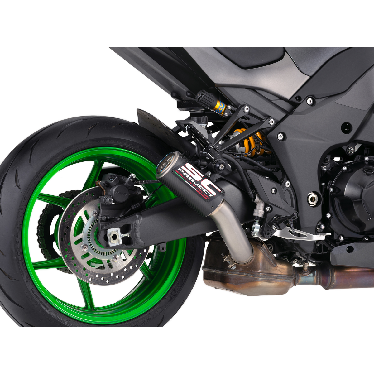 SC-Project CR-T Exhaust with Stone Guard - Kawasaki Z1100 2026-2027