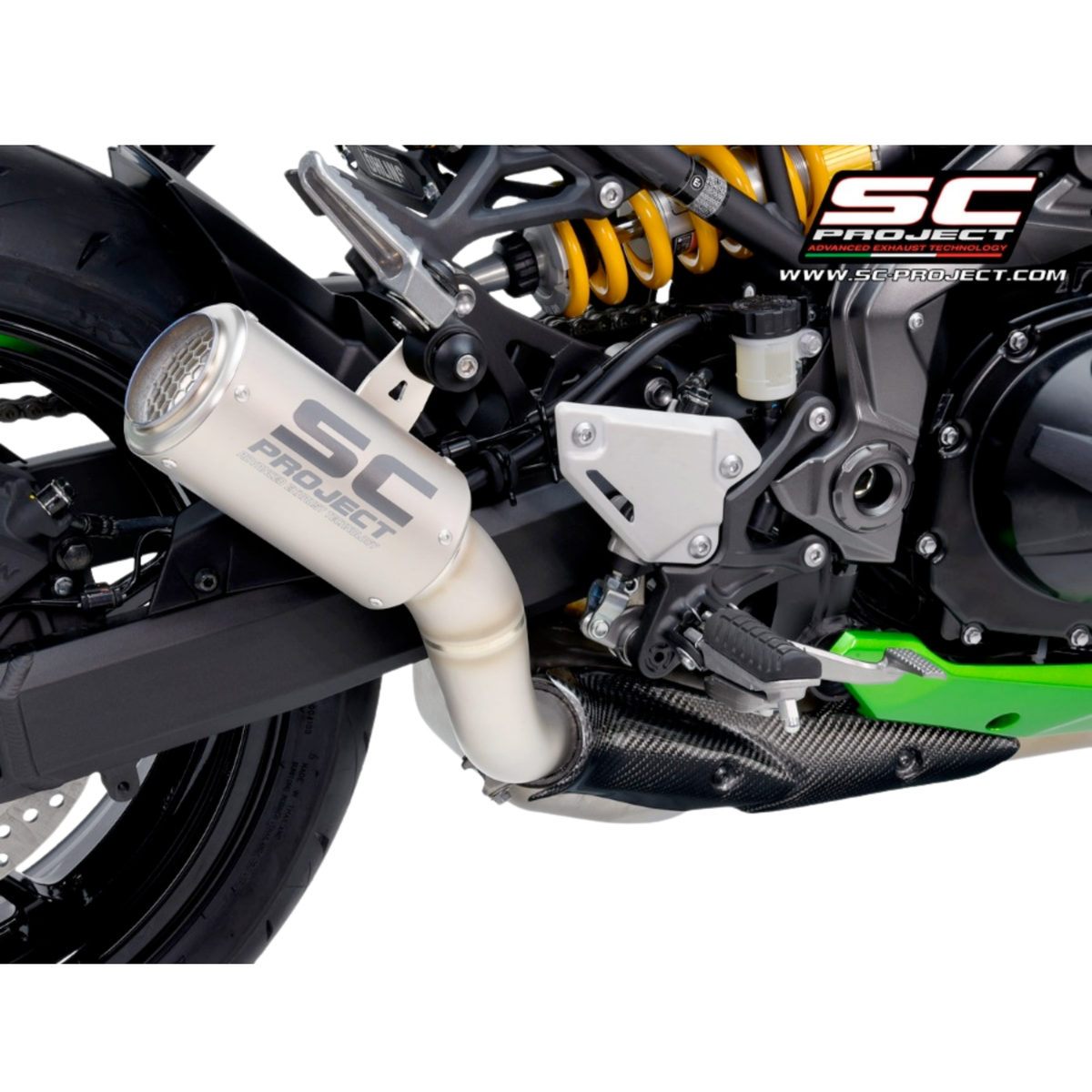 SC-Project CR-T Exhaust with Stone Guard - Kawasaki Z900 2020-2024