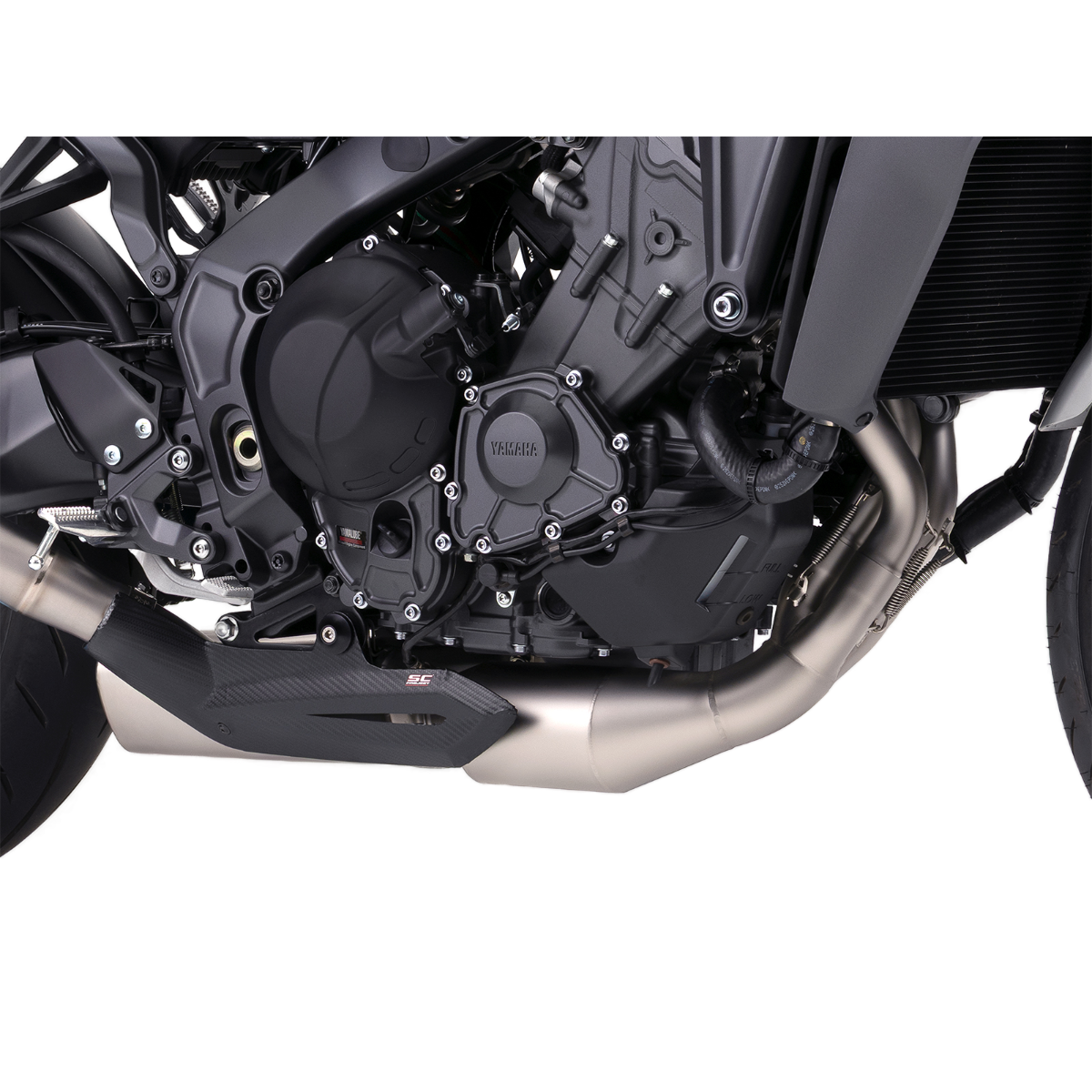 SC-Project CR-T Full System Exhaust with Titanium Mesh Outlet - Yamaha MT-09 / MT-09 SP 2024-2026