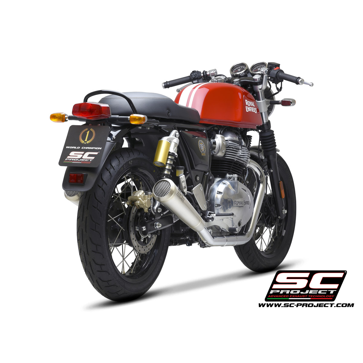 SC-Project Conic "70s Style" Exhaust - Royal Enfield Continental GT 650 / Interceptor 650 2019-2024