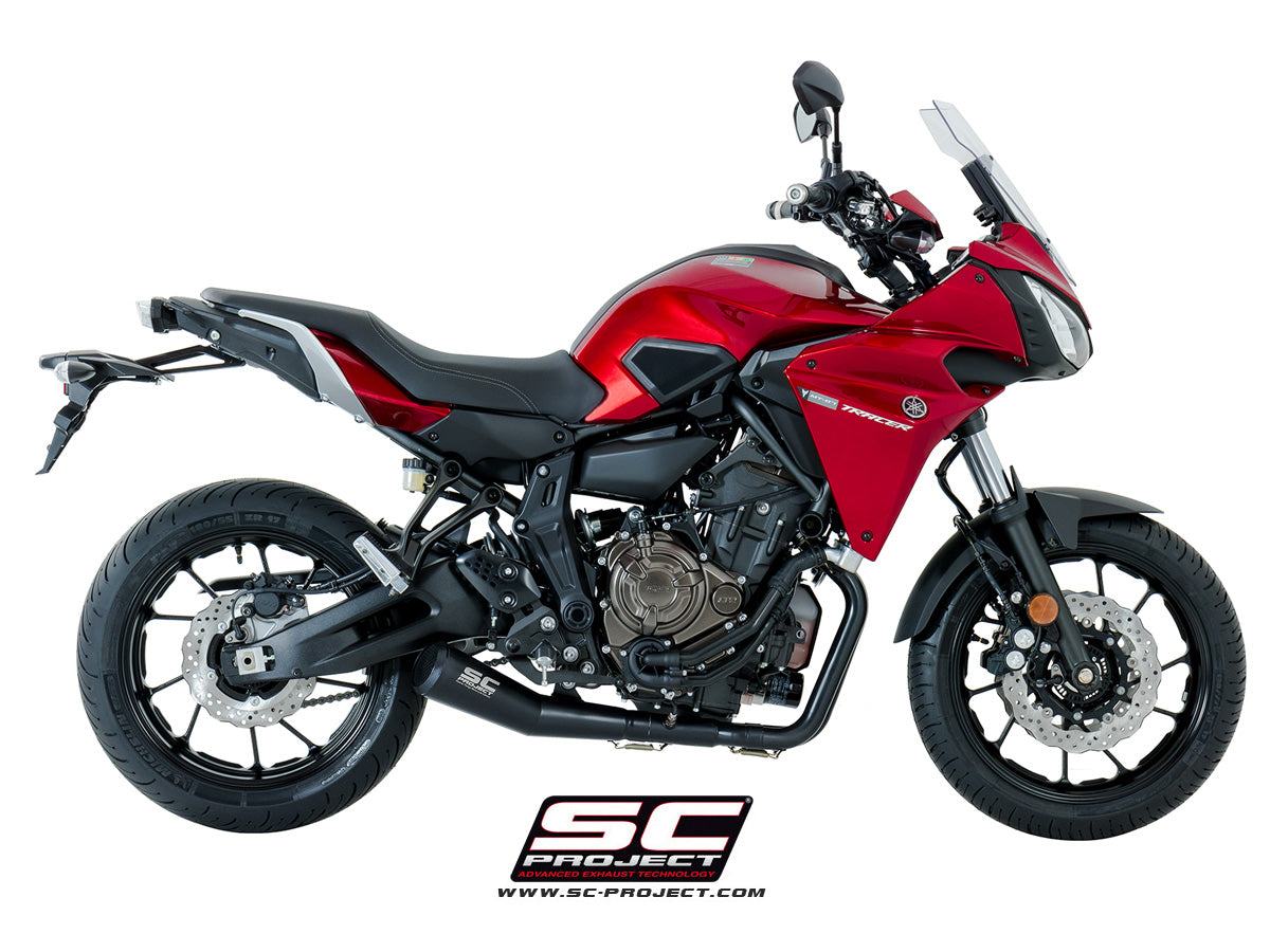 SC-Project Open Box Matte Black Conic "70s Style" Full System Exhaust - Yamaha Tracer 700 / XSR700 2016-2021