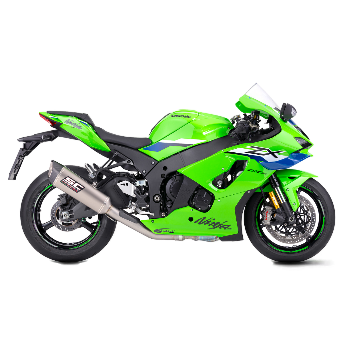 SC-Project SC1-R Exhaust (350mm) with De-Cat Link Pipe - Kawasaki Ninja ZX-10R / Ninja ZX-10RR 2026