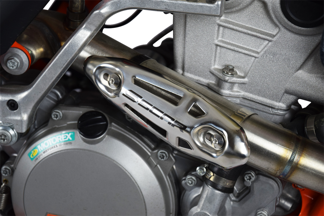 SCAR RACING Universal Exhaust Heat Protector - Stainless Steel / 4-Stroke 1861-1896