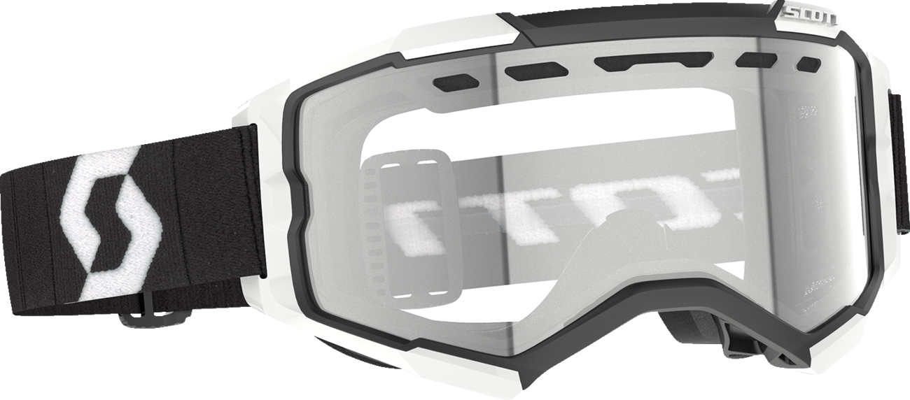 SCOTT Fury Enduro Goggle - Black/White / Clear Lens 2601-4252