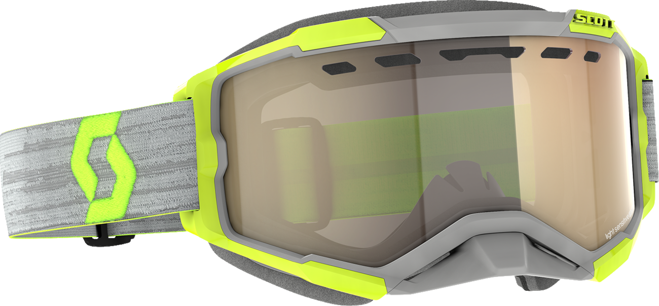 SCOTT Fury LS Snow Cross Goggle - Fury Snow Goggles / Light Sensitive / Gray/Yellow / Bronze Chrome 2601-3570
