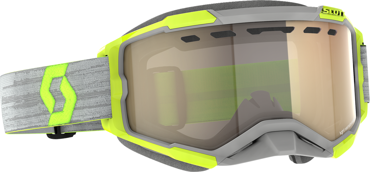 SCOTT Fury LS Snow Goggle - Gray/Yellow / Light Sensitive / Bronze Chrome Lens 2601-3868