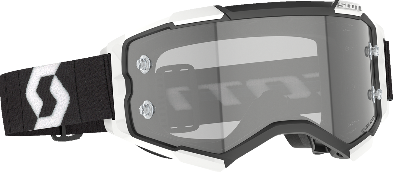 SCOTT Fury Light Sensitive Goggle - Fury Goggle / Light Sensitive / Black/White / Gray Lens 2601-4245