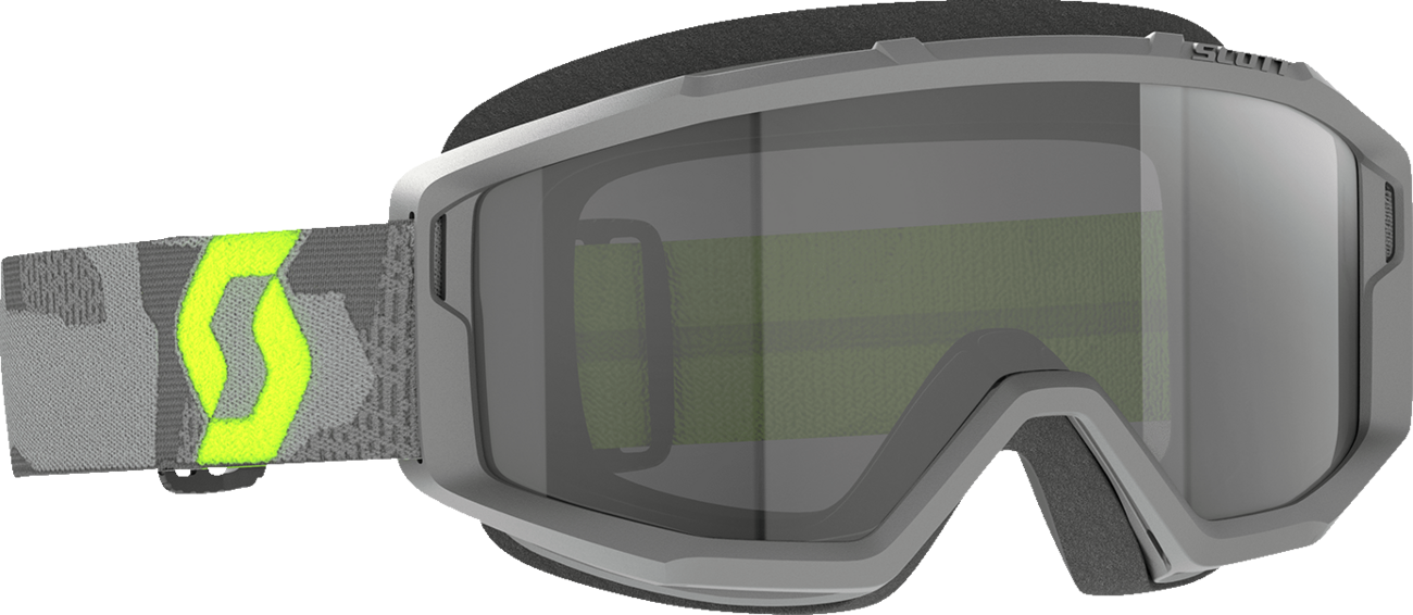 SCOTT Primal Sand Dust Goggle - Light Gray/Neon Yellow / Dark Gray Lens 2601-3652