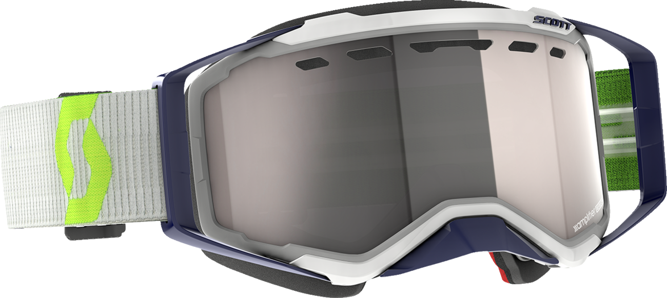 SCOTT Prospect Snow Cross Goggle - Gray/Yellow / Dual Pane / Enhancer Silver Chrome Lens 2601-3563