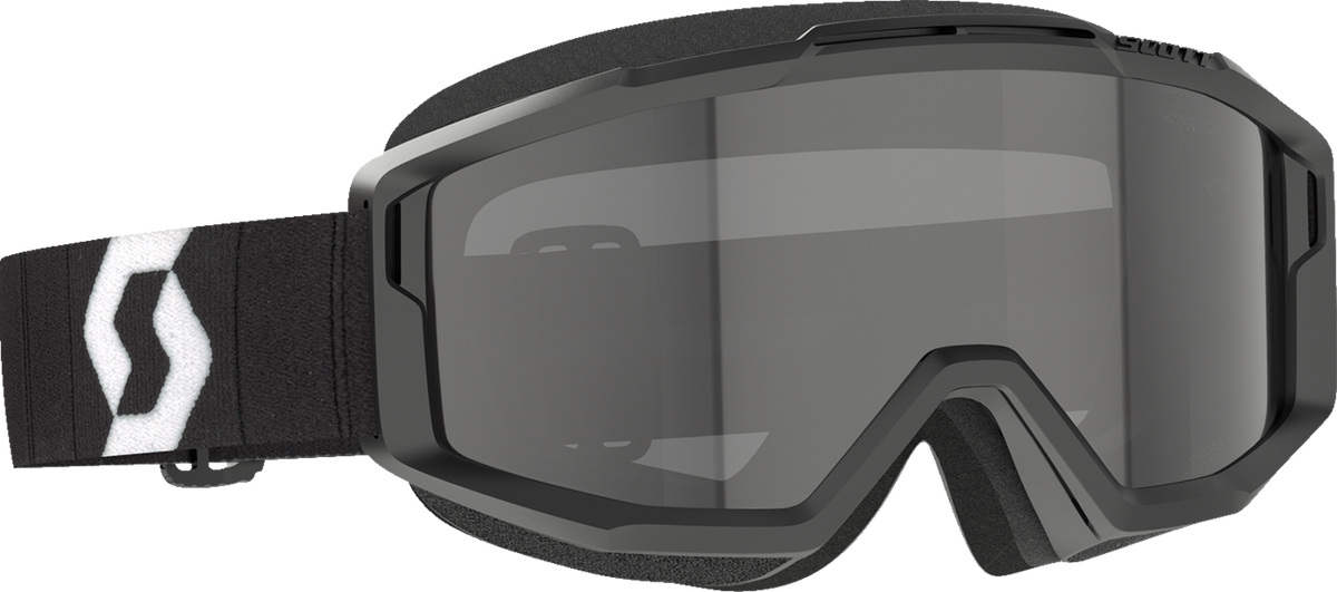 SCOTT Split OTG Sand Dust Goggle - Black/White / Dark Gray Lens 2601-4254