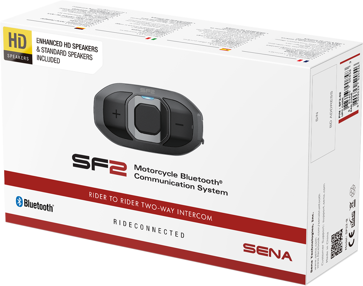 SENA SF2 Bluetooth® Communication System - SF2 Bluetooth Headset / 2-Way / Dual Speakers 4402-0790