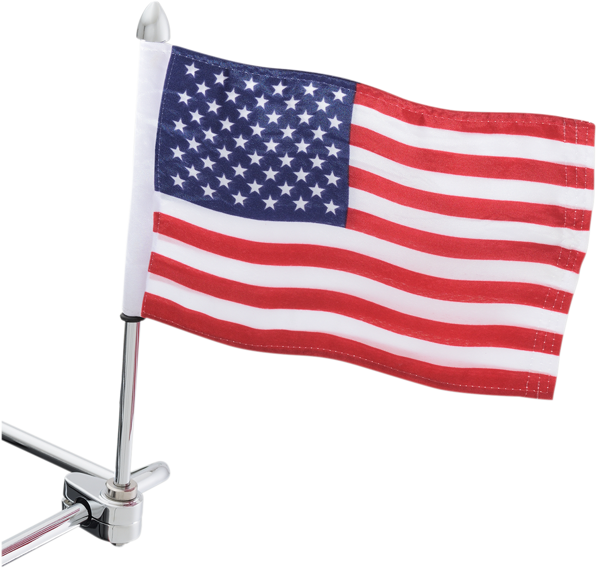 SHOW CHROME 12" Flag Pole with Finial - Flag Pole / With Flag / Tubular Mount 0521-1581