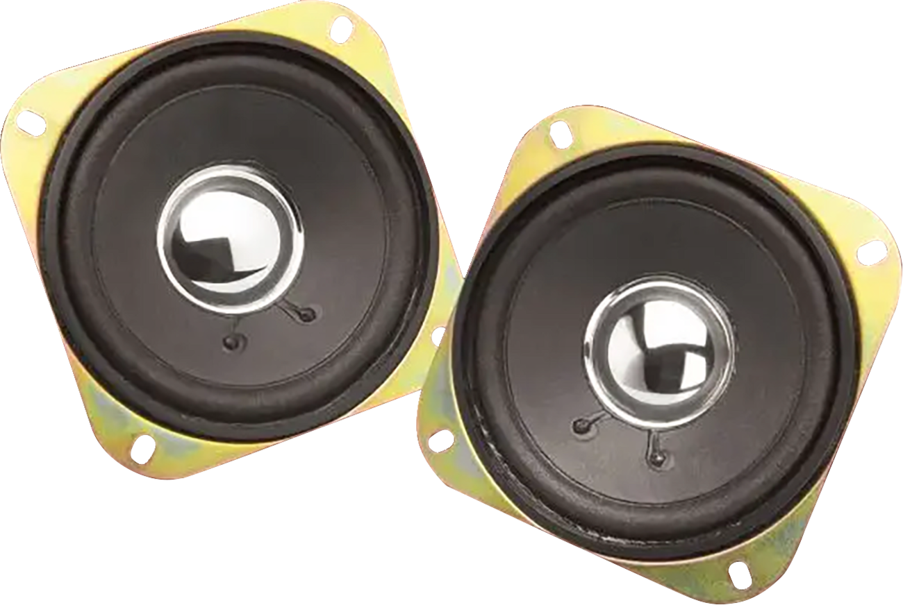 SHOW CHROME 4" Speakers - 4" Replacement Speakers / 15 W / Rear / '88-'00 GL1500 Gold Wing 4405-0958