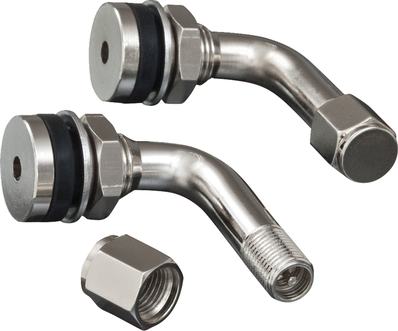 SHOW CHROME 90° Valve Stem - Valve Stems / 90° Bend / Pair 0360-0078