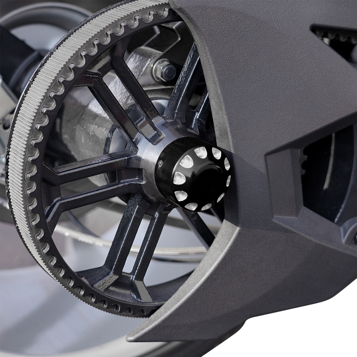 SHOW CHROME Axle Nut Cover - Black 0214-2720
