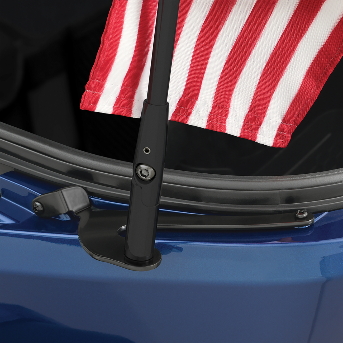 SHOW CHROME Flag Pole For Can-Am RT with US Flag